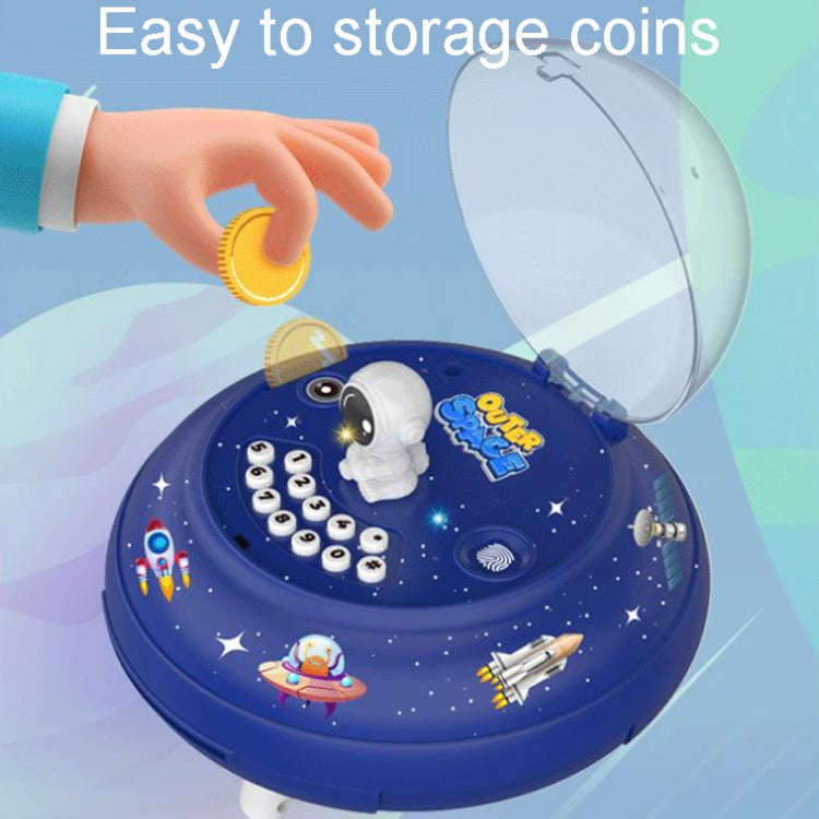 19.6 x 13.7 x 19.6cm UFO Flying Saucer Money Bank Toys Childrens Astronaut Intelligent Simulation...