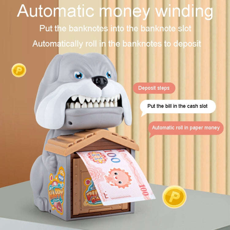 15 x 16 x 23cm Childrens Cute Puppy Coin Saving Bank Automatic Rolling Money Jar Deposit Machine ...