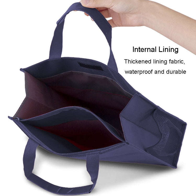BeiDuoMei Portable File Bag A4 Waterproof Zipper Folder Can Put Water Cup Storage Bag(3 Layers Da...
