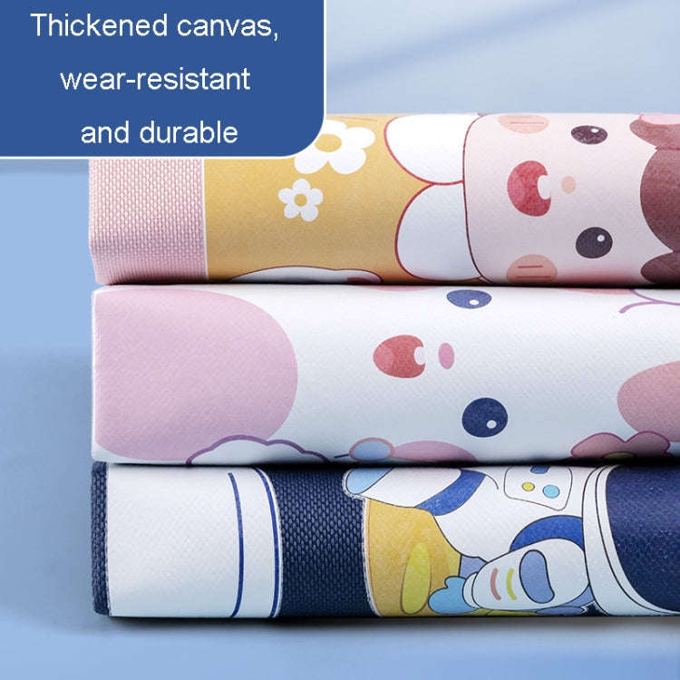 Student Tote Handle Book Bag Canvas Waterproof Data Storage Bag(Sweetheart Girl)