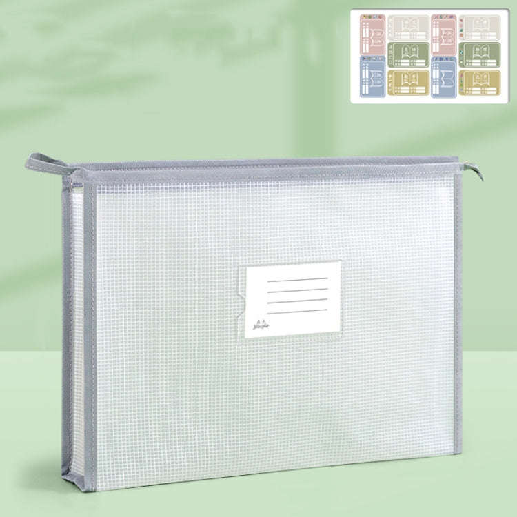 YAOJIE Student Subject Classification Storage Bag EVA 3D Thicken A4 Exam Special File Bags(Gray)