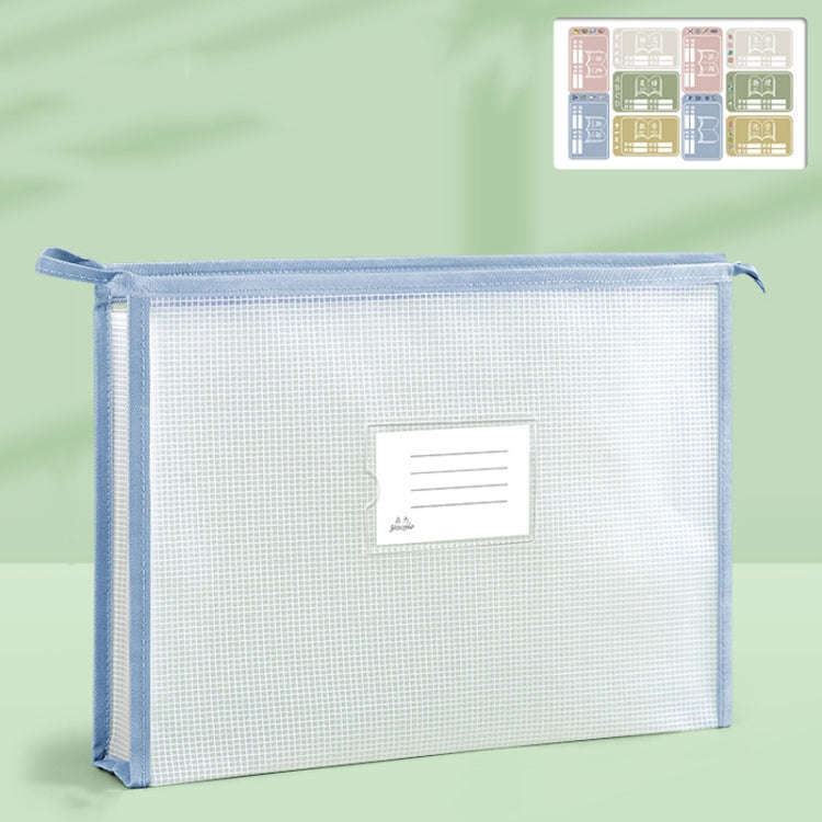 YAOJIE Student Subject Classification Storage Bag EVA 3D Thicken A4 Exam Special File Bags(Blue)