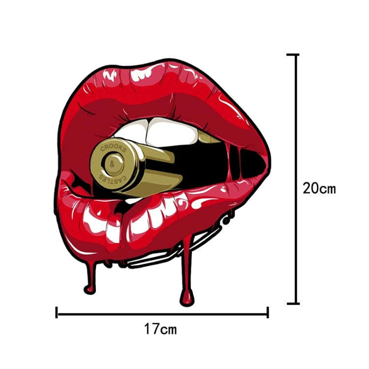 20x19cm Lip Car Stickers Body Bumper Scratch Stickers
