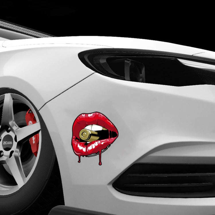 13x11cm Lip Car Stickers Body Bumper Scratch Stickers