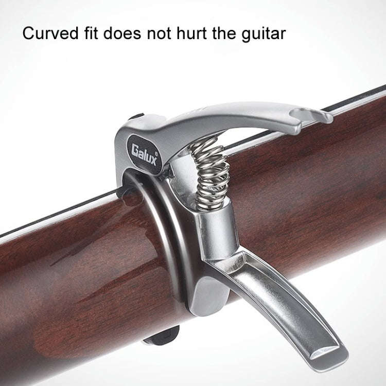 Galux GC501A Acoustic Guitar Pitch Clip Folk Ukulele Metal Clip With Storage Bag, Color: Fantasy ...