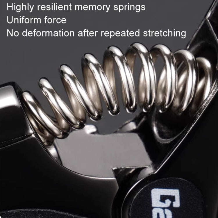 Galux GC501A Acoustic Guitar Pitch Clip Folk Ukulele Metal Clip With Storage Bag, Color: Black
