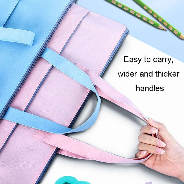 BeiDuoMei Student A3 Art Drawing Handbag Test Paper File Storage Bag, Style: Efforts Duck Blue
