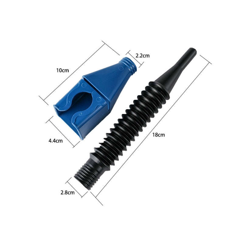 5pcs Plastic Refueling Funnel Portable Folding Telescopic Hose Hands-Free Bayonet(Blue)