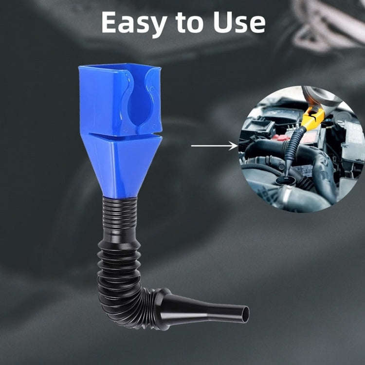 5pcs Plastic Refueling Funnel Portable Folding Telescopic Hose Hands-Free Bayonet(White)