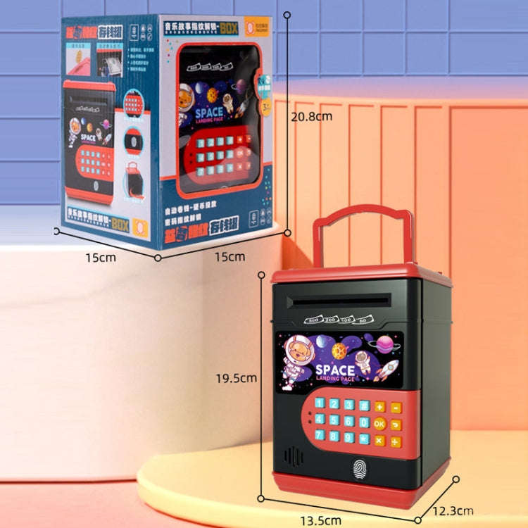 13.5 x 12.3 x 19.5cm Space Astronaut Fingerprint Savings Jar Children Musical Password Money Bank...