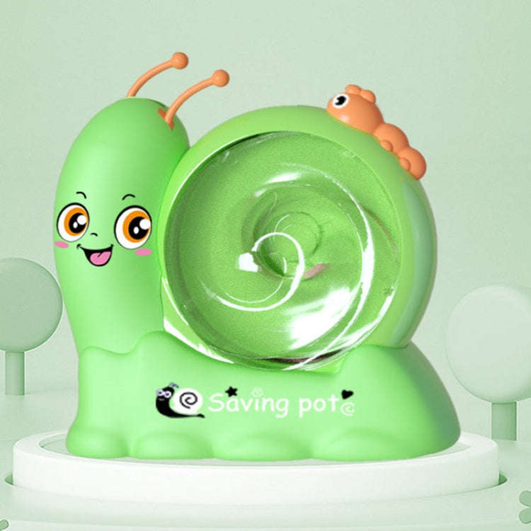17 x 8 x 15.5cm Childrens Snail Rotating Coin Bank Cartoon Savings Jar Toys With Lights And Music...