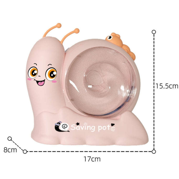 17 x 8 x 15.5cm Childrens Snail Rotating Coin Bank Cartoon Savings Jar Toys With Lights And Music...