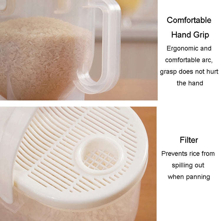 Home Kitchen Rice Washing Sieve Rice Washer Convection Plastic Rice Panner(Color Box)