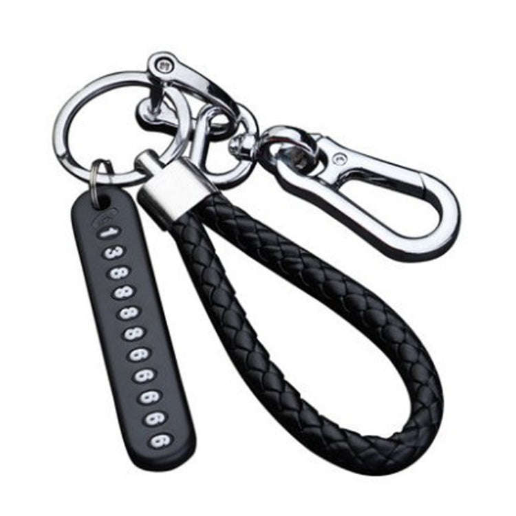 Car Key Anti Lost Woven Lanyard Pendant Keychain Cell Phone Number Plate(8 Horseshoe Buckle+Hand ...