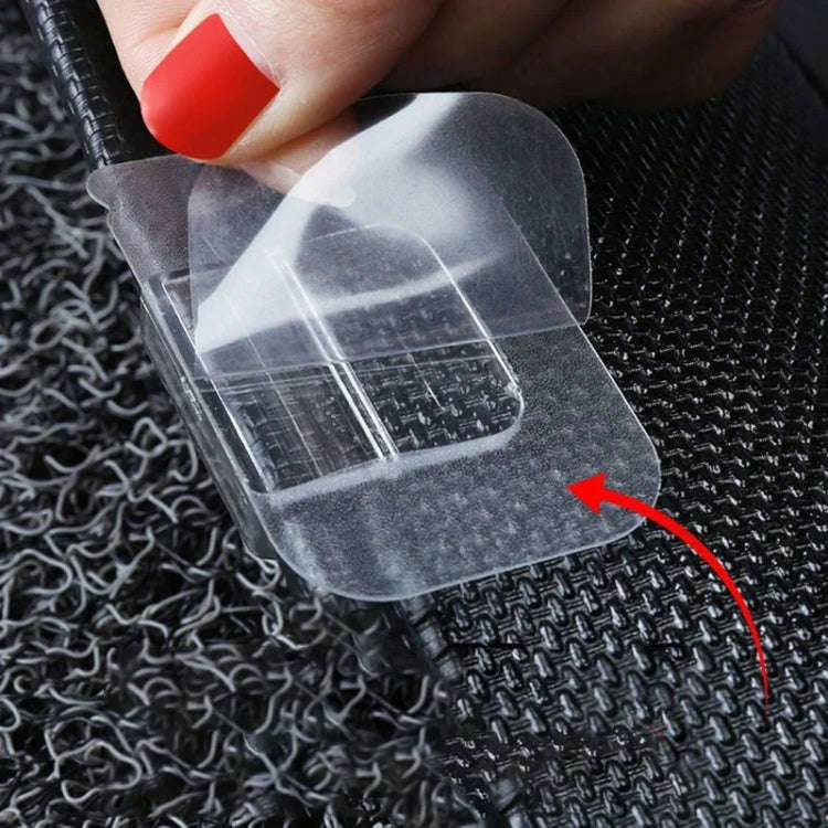 20pcs Car Floor Mats Trunk Mat Buckles Double-sided Adhesive Fixing Stickers(Transparent)