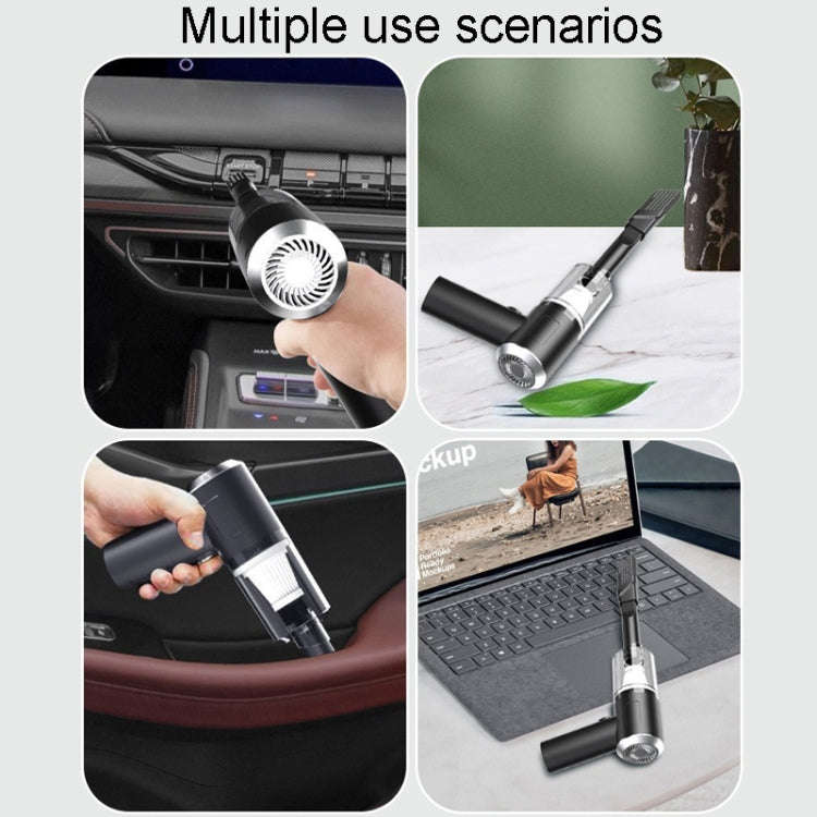 Automotive Household Small Vacuum Cleaner Car USB Charging Powerful Cleaning Tool(Black)