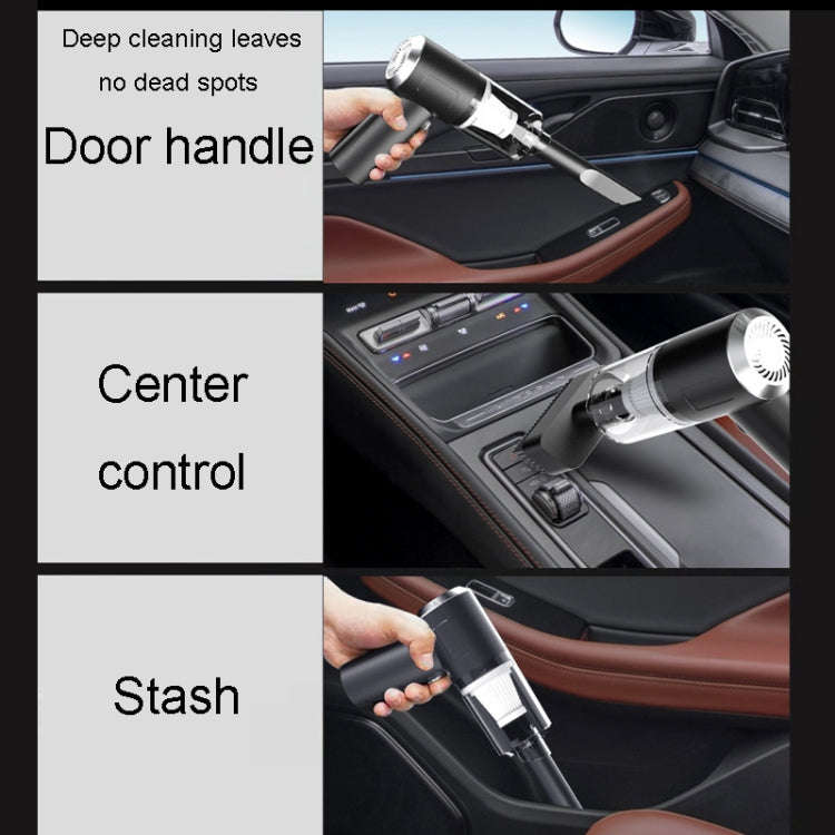 Automotive Household Small Vacuum Cleaner Car USB Charging Powerful Cleaning Tool(Black)