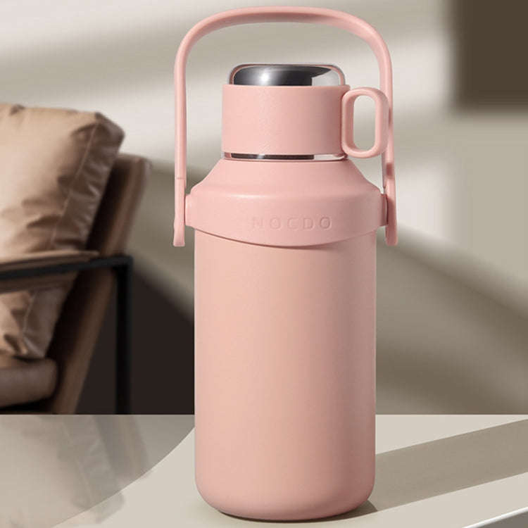 316 Stainless Steel Outdoor Sports Large Capacity Thermos Cup with Tea Filter, Color: 1200ml Pink