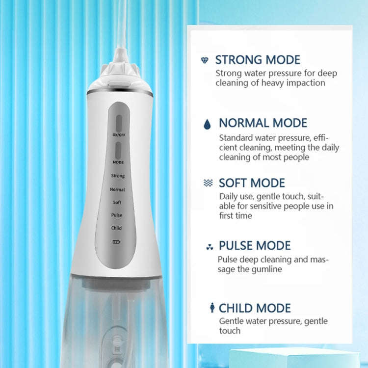 350ML Water Tank Oral Irrigator Rechargeable 5 Gear Adustable Water Flosser, Spec: With  Bracket ...