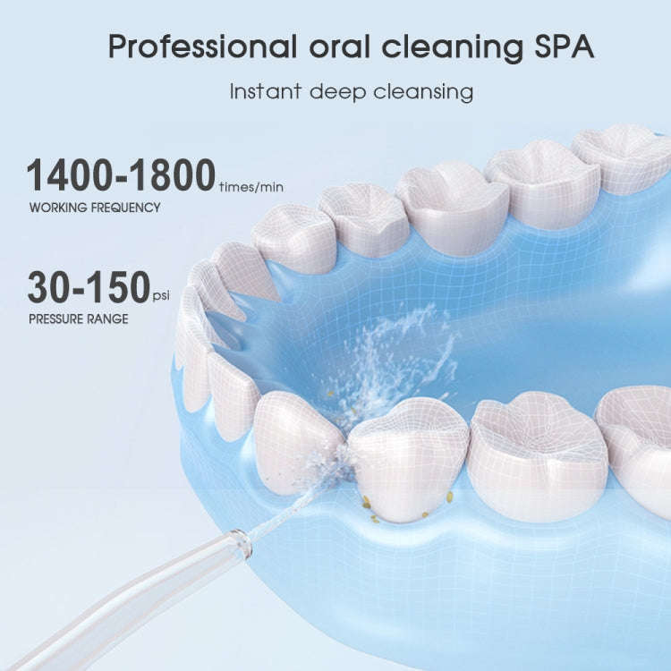 350ML Water Tank Oral Irrigator Rechargeable 5 Gear Adustable Water Flosser, Spec: With  Bracket ...