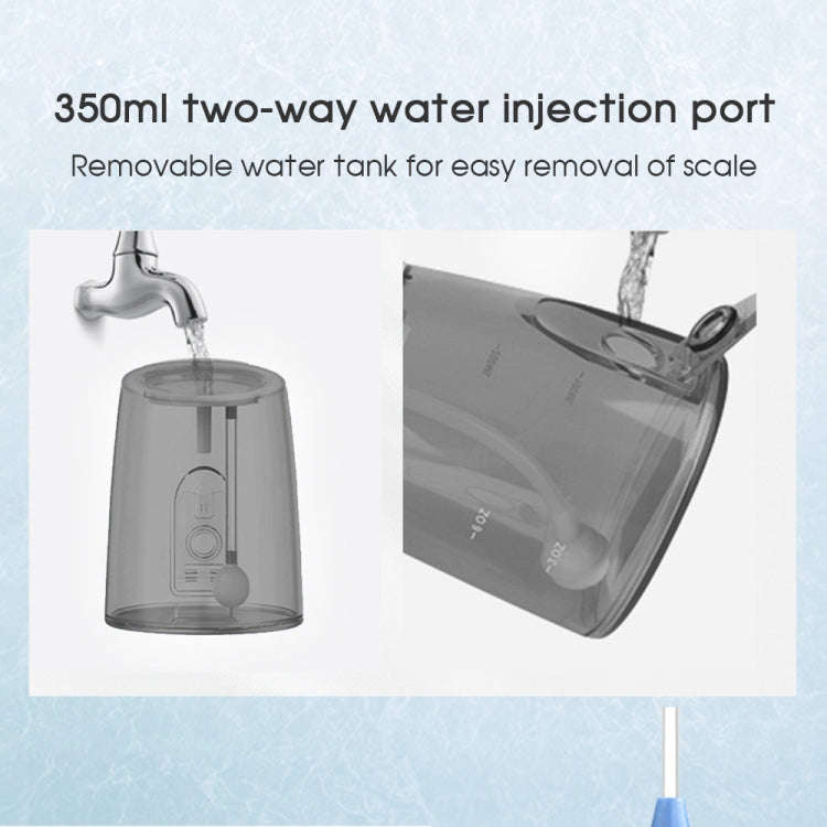 350ML Water Tank Oral Irrigator Rechargeable 5 Gear Adustable Water Flosser, Spec: With  Bracket ...