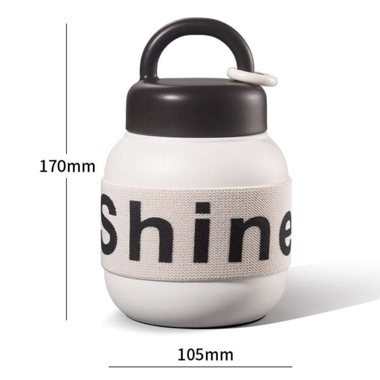 600ml 316 Stainless Steel Portable Thermos Coffee Cup with Tea Filter(White)