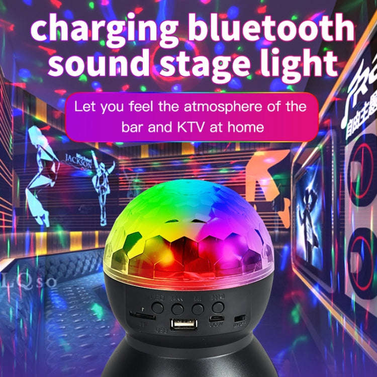 Home LED Magic Ball Lights Bounce Ambient Lamps Room Sound Lights Balls, Color: Charging Model Bl...