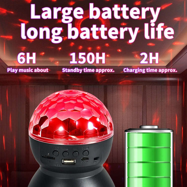 Home LED Magic Ball Lights Bounce Ambient Lamps Room Sound Lights Balls, Color: Charging Model Bl...