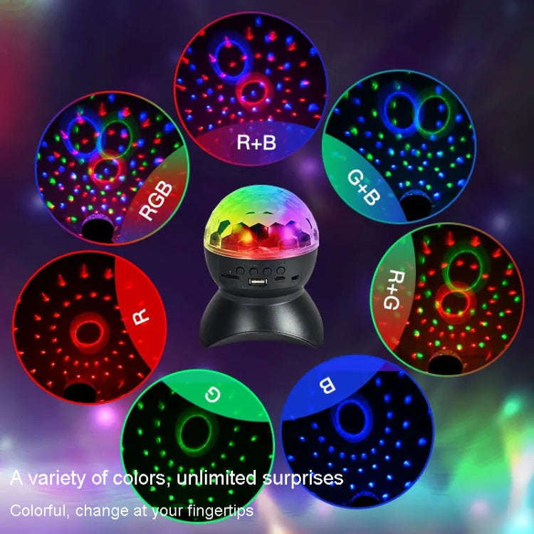 Home LED Magic Ball Lights Bounce Ambient Lamps Room Sound Lights Balls, Color: Charging Model Bl...
