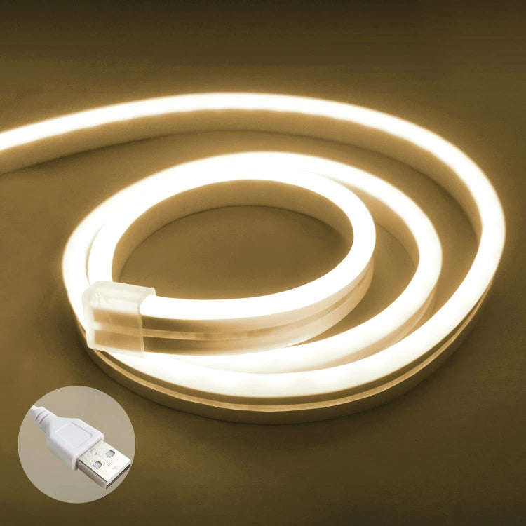 2m 5V LED Light Strip USB Flexible Neon Silicone Soft Strips Set(Pink)