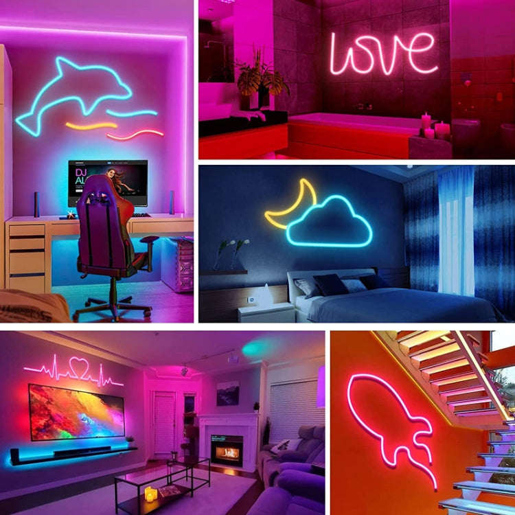 2m 5V LED Light Strip USB Flexible Neon Silicone Soft Strips Set(Blue)