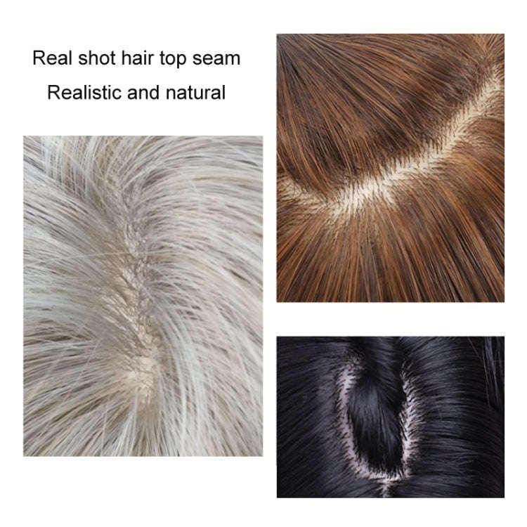 Gradient Long Straight Hair Chemical Fiber High Temperature Silk Wig with Bangs, Color: LC288-1