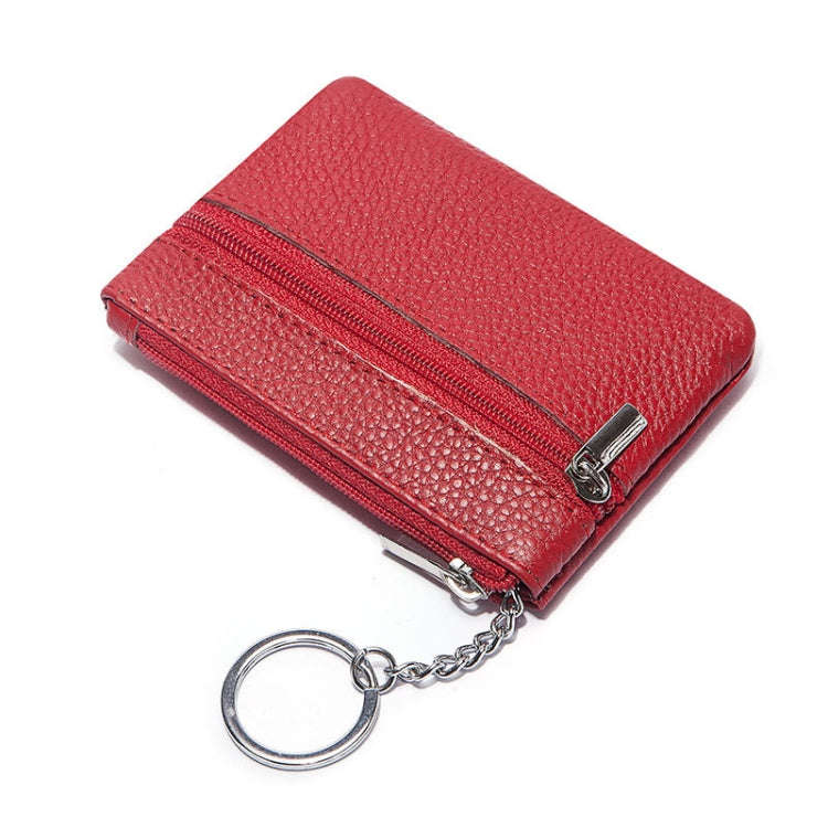 HUMERPAUL WX2010 Ladies Leather Mini Wallet Portable Coin Purse And Card Holder, Size: S(Red)