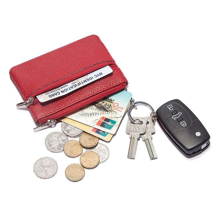 HUMERPAUL WX2010 Ladies Leather Mini Wallet Portable Coin Purse And Card Holder, Size: L(Gray)