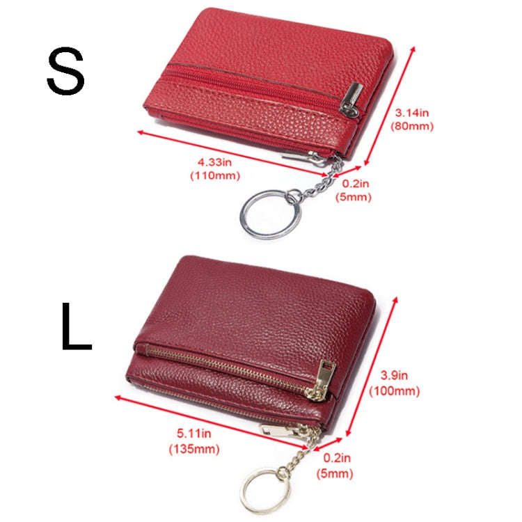 HUMERPAUL WX2010 Ladies Leather Mini Wallet Portable Coin Purse And Card Holder, Size: S(Red)