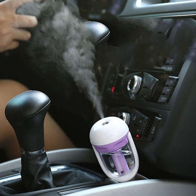 Car Negative Ion Spray Humidifier Aromatherapy Air Purifier(Violet)