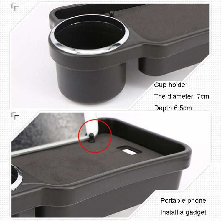 Automotive Water Cup Holder Drink Holder Car Rear Chair Seat Holder Tray(Black)