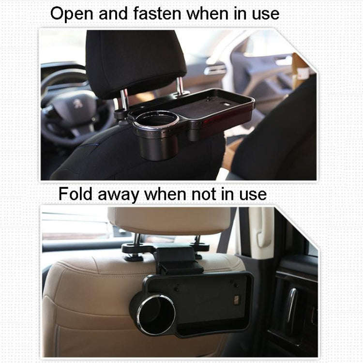 Automotive Water Cup Holder Drink Holder Car Rear Chair Seat Holder Tray(Black)