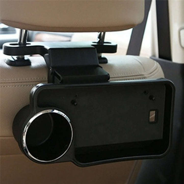 Automotive Water Cup Holder Drink Holder Car Rear Chair Seat Holder Tray(Black)