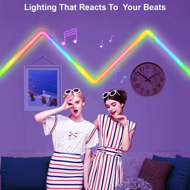 8pcs+4 Corners Bluetooth 12V RGBIC Splicing Wall Light Intelligent Remote Control Indoor Decorati...