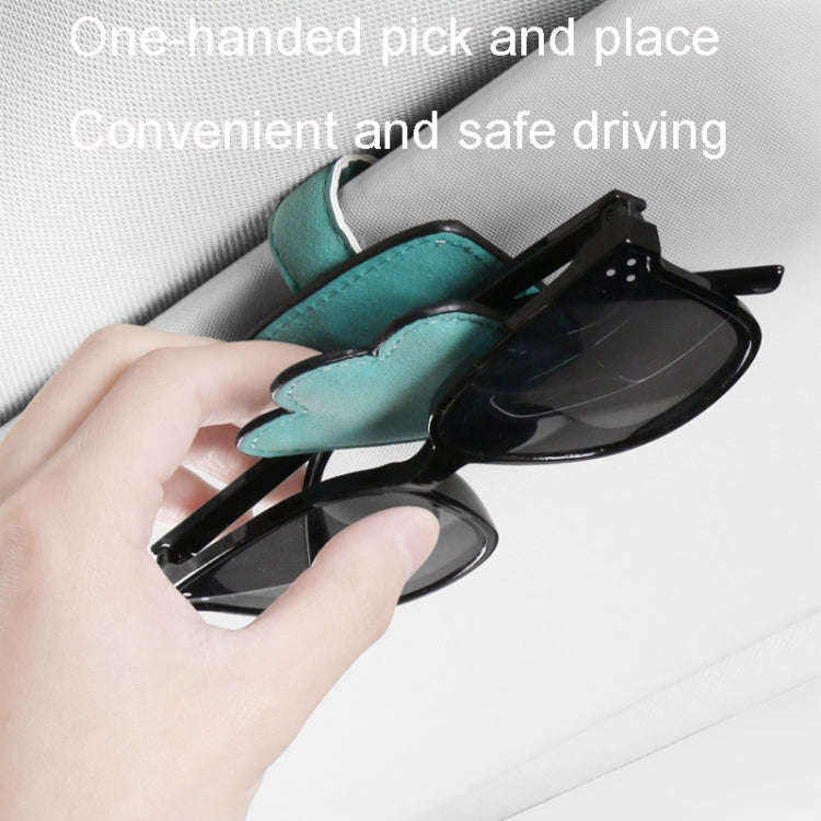 Automotive Shade Eyewear Holder Car Visor Sunglasses And Ticket Organizer(Blue)