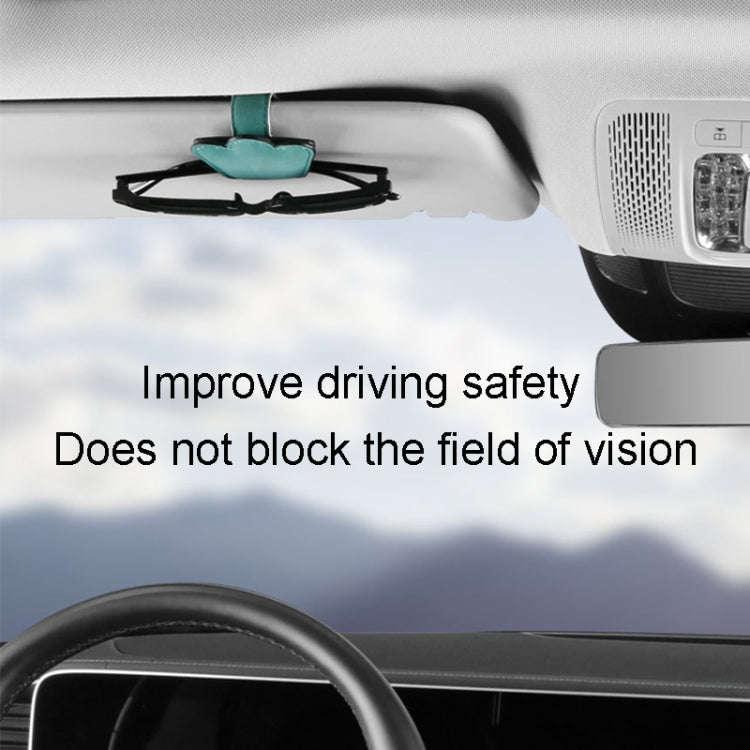 Automotive Shade Eyewear Holder Car Visor Sunglasses And Ticket Organizer(Blue)