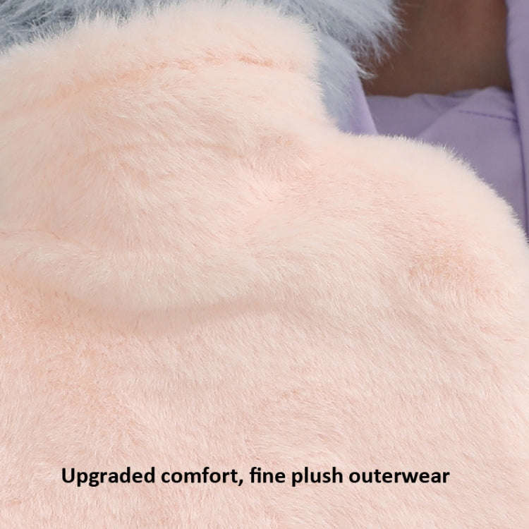 1L Hot Water Bag Dual Hands Plush Cute Hand Warmer, Style: Brown Bear