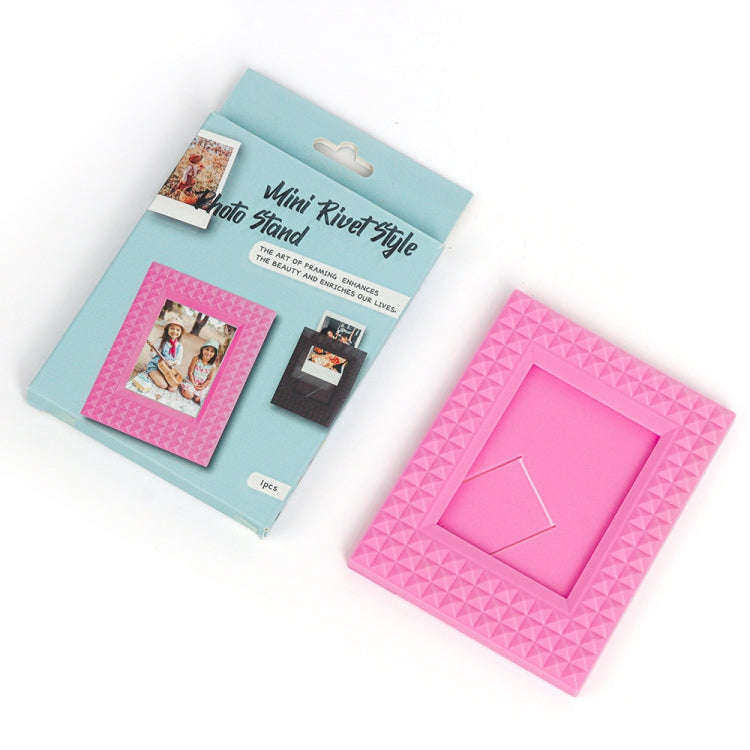 Mini 3-Inch Rivet Vertical Color Celebrity Photo Card Photo Frame(Yellow)