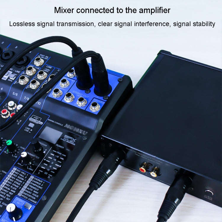 JINGHUA Microphone Cable XLR Male To Female Balanced Cable Mixing Console Amplifier Audio Cable, ...
