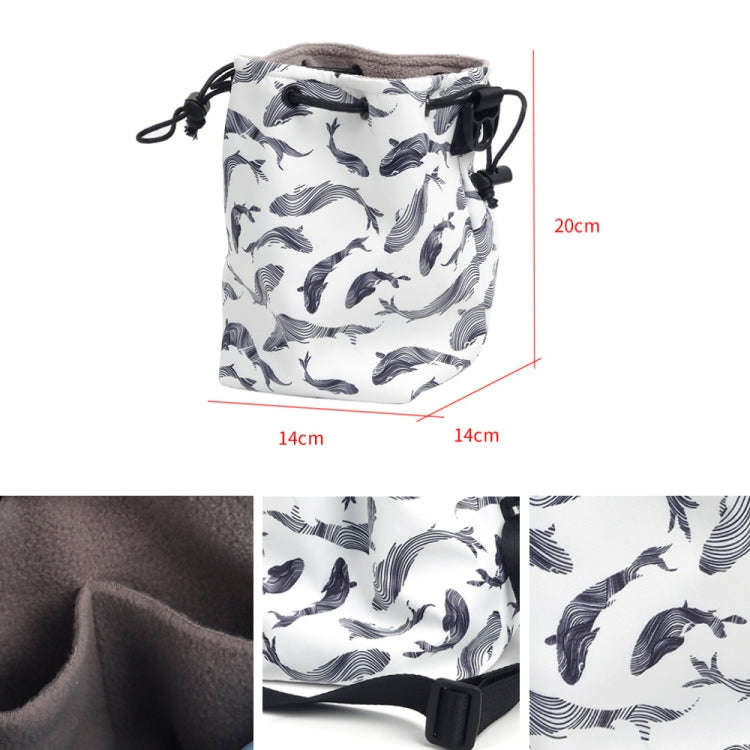 Portable Multifunctional Drawstring Waterproof Storage Bag For Instant Cameras(Green Leaf)