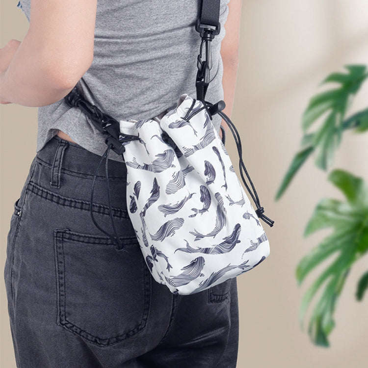 Portable Multifunctional Drawstring Waterproof Storage Bag For Instant Cameras(Green Leaf)