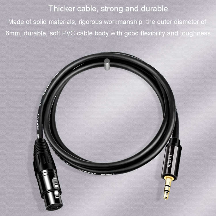 JINGHUA 3.5mm Male To XLR Female Microphone Cable Computer Mixer Audio Cable, Length: 10m