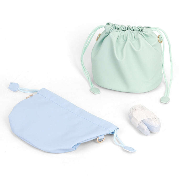 Leather Large-capacity Drawstring Pocket Portable Waterproof Camera Bag(Green)