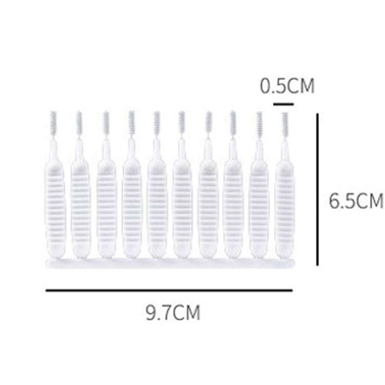 10pcs /Pack Multifunctional Shower Hole Cleaning Brush Anti-Blocking Bath Faucet Washing Tool(White)